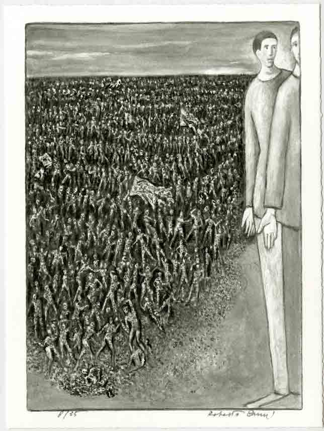 Roberto Barni, Inferno, 2020, Litografia