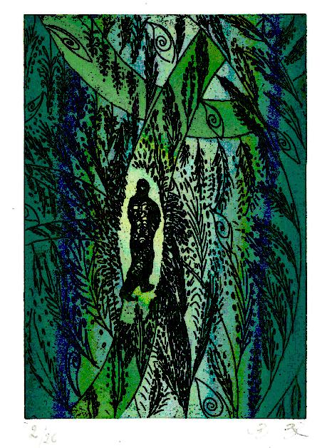 Bruno Ceccobelli, Inferno, 2008, Acquaforte