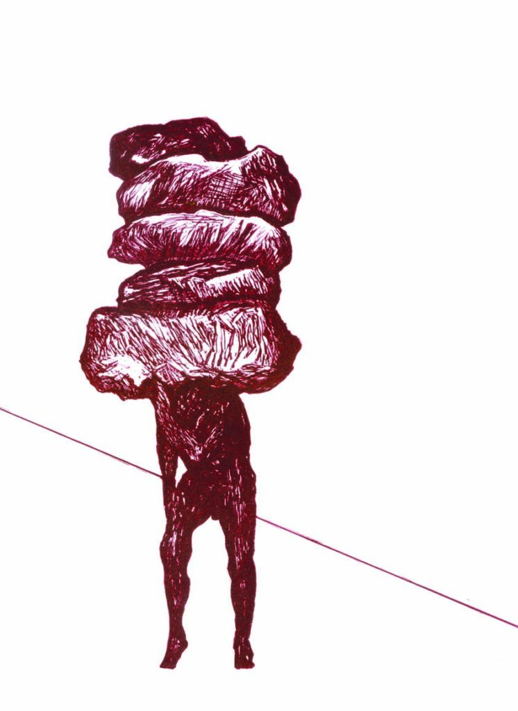 Giuseppe Gallo, Purgatorio: Oderisi da Gubbio, 2010, Xilografia