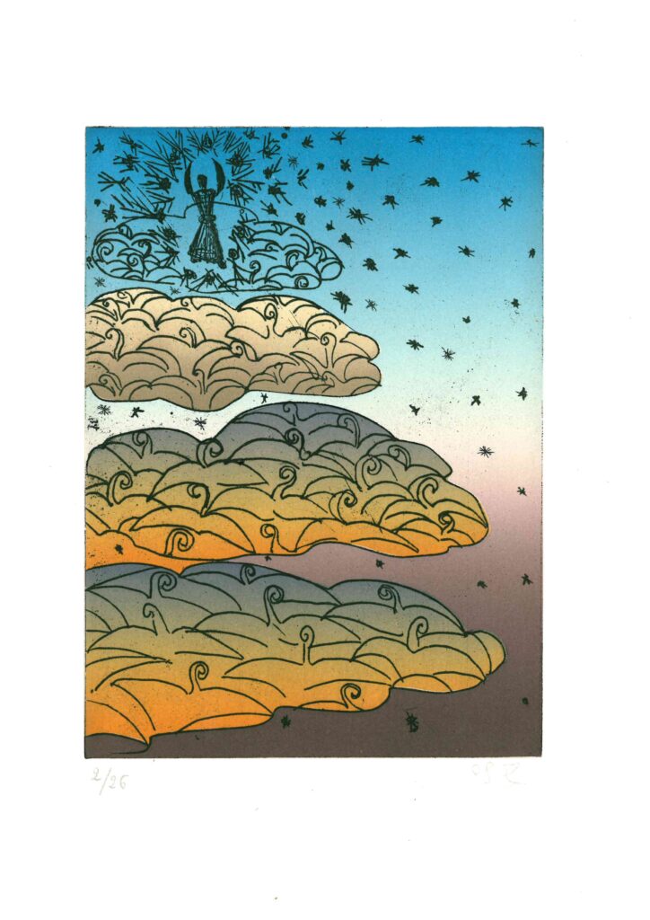 Bruno Ceccobelli, Paradiso, 2008, Acquaforte