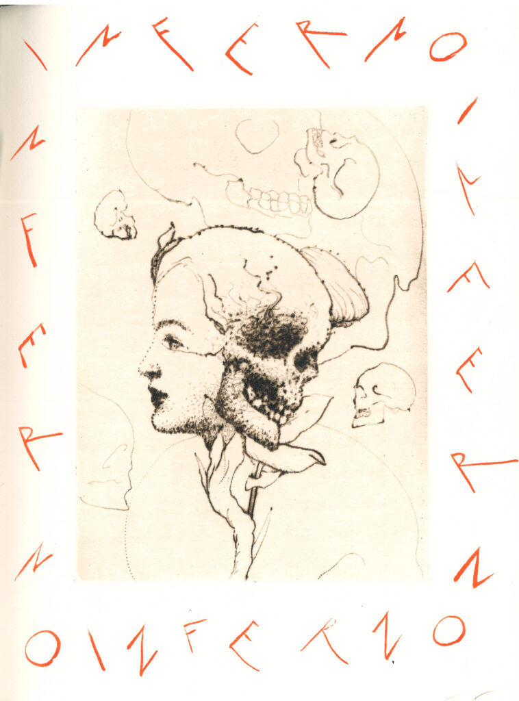 Omar Galliani, Inferno, 2006, Punta secca