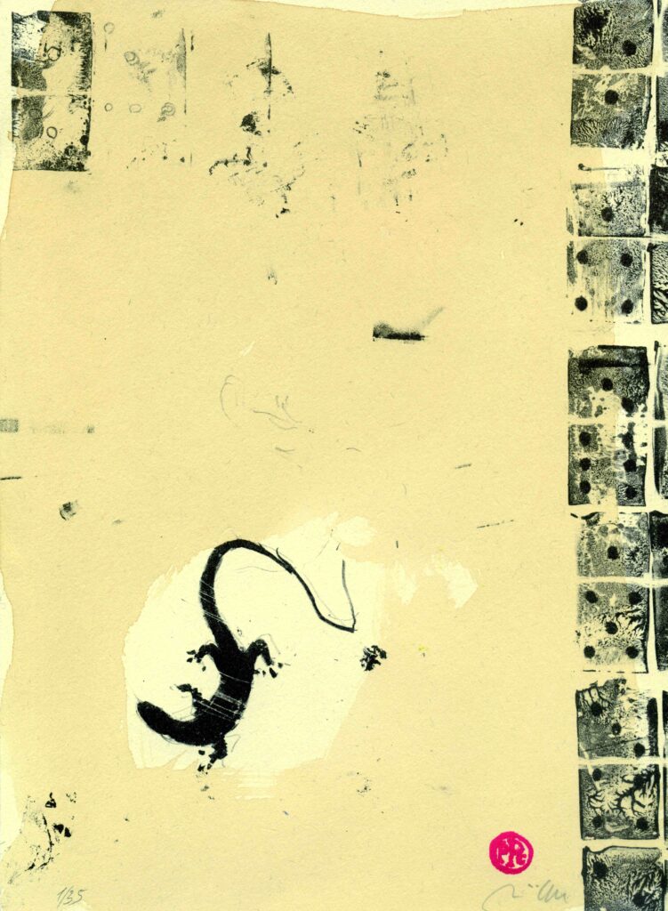 Piero Pizzi Cannella, Purgatorio, 2012, Litografia e acquarello