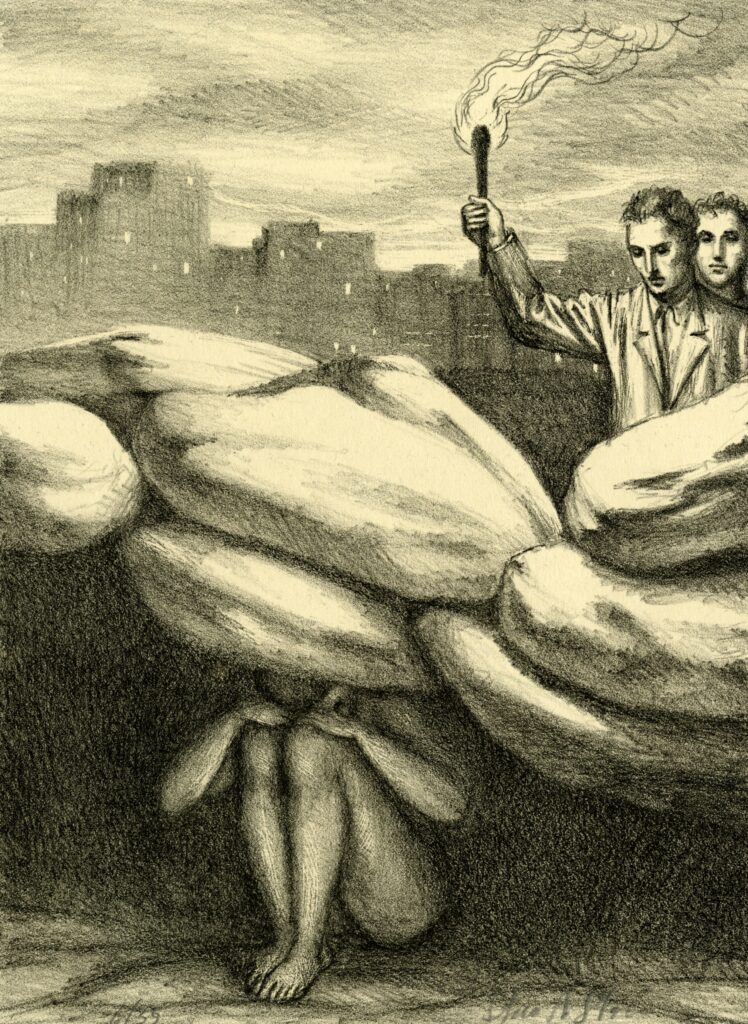Stefano Di Stasio, Purgatorio (Canto IV, versi 103-108), 2013, Litografia