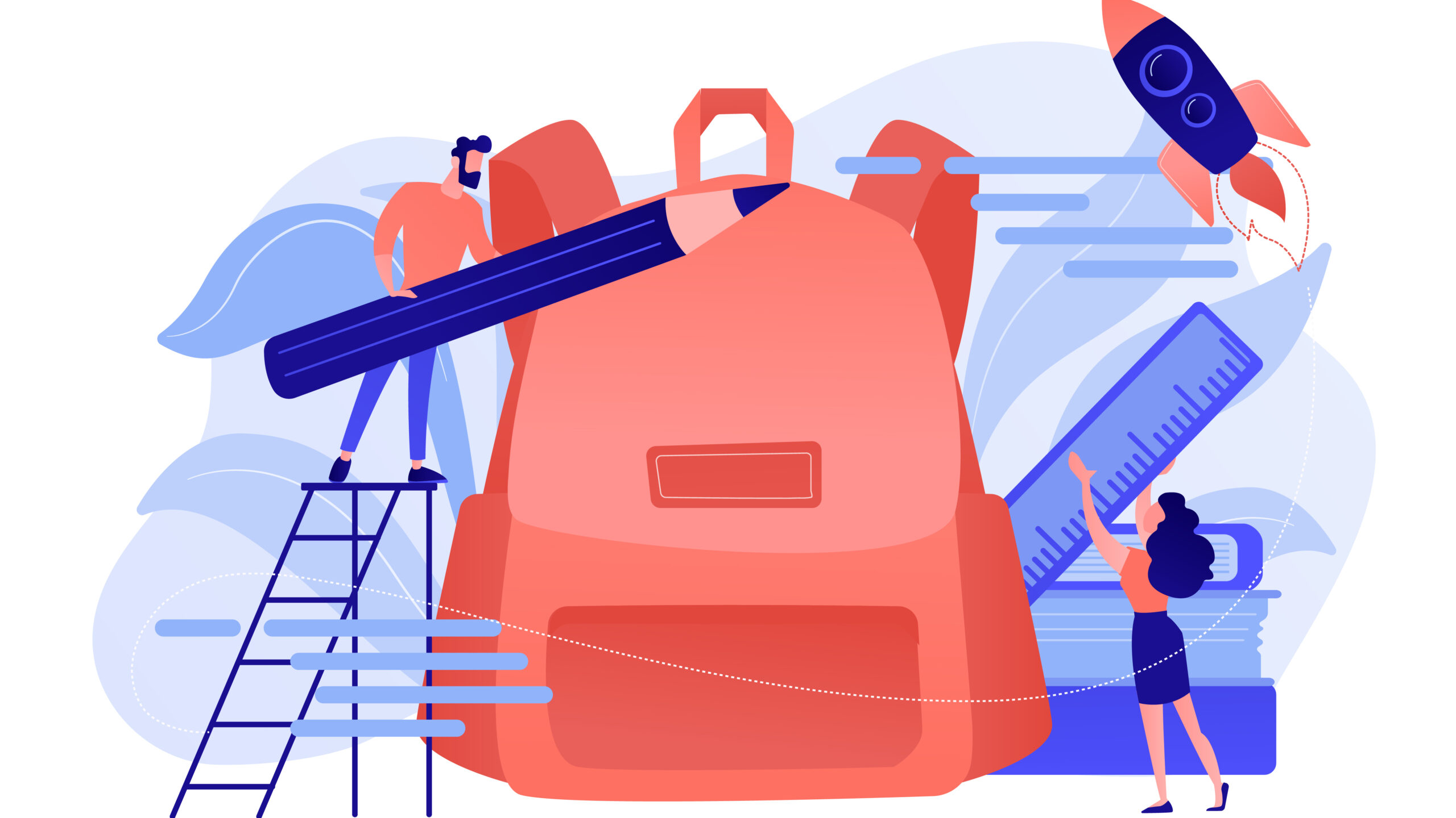 Back to school bash concept vector illustration. Immagine anteprima