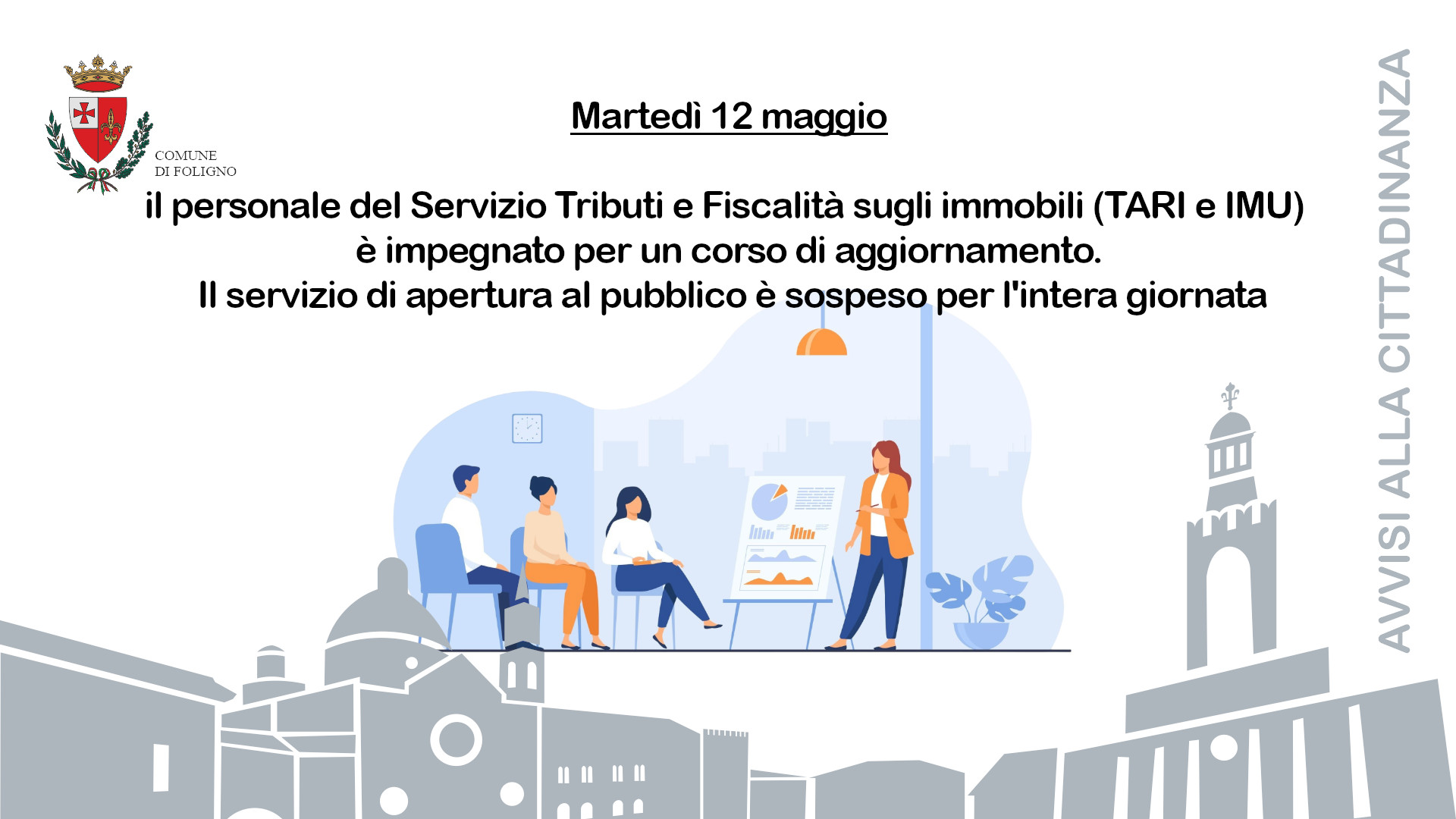 AVVISI ALLA CITTADINANZA_sportello tributi chiuso 12 maggio Immagine anteprima